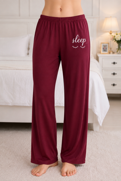 Sleep Print Maroon Pajama
